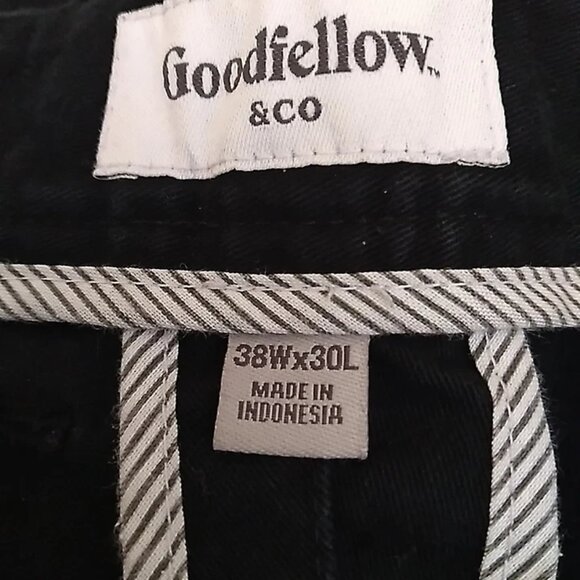 GOODFELLOW & CO MENS 37W X 29L BLACK HENNEPIN CHINO PANTS. Please read descrip. - Picture 5 of 8